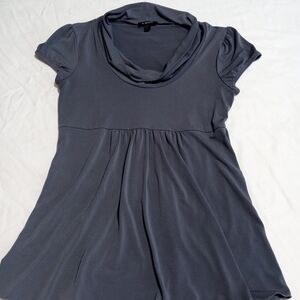 A Byer Slate Cowl Neck Short Sleeve Top